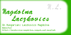 magdolna laczkovics business card
